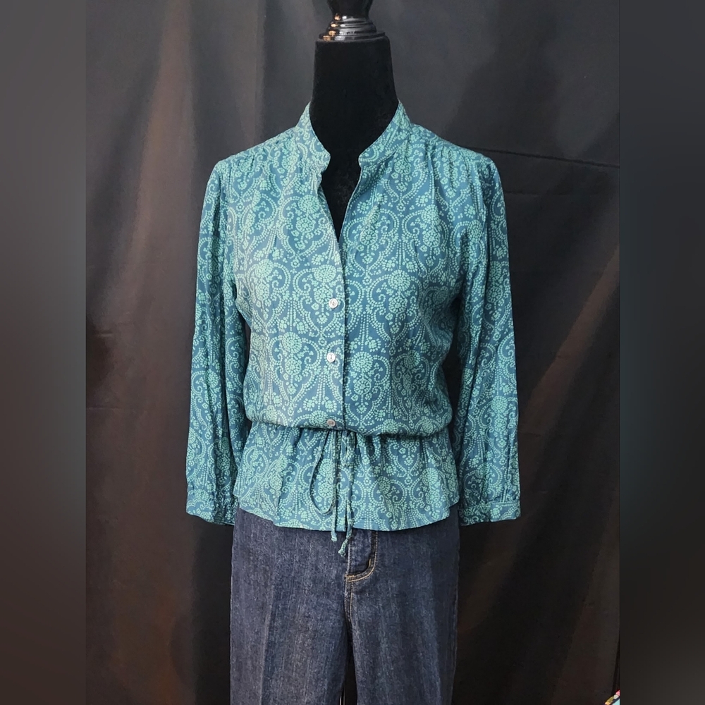 Banana Republic Peplum Boho Blouse Size XXS/S